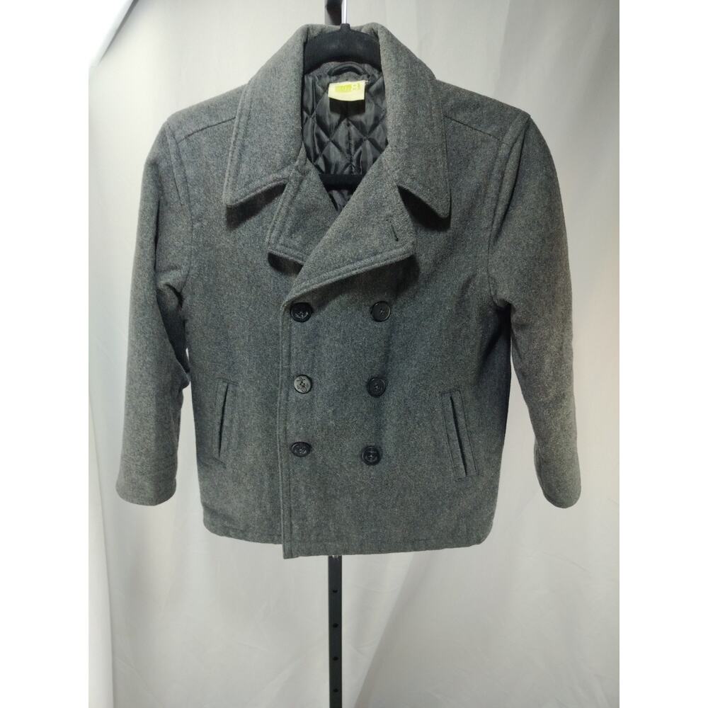 Crazy 8 Boys Gray Wool Pea Coat, Size M 7-8